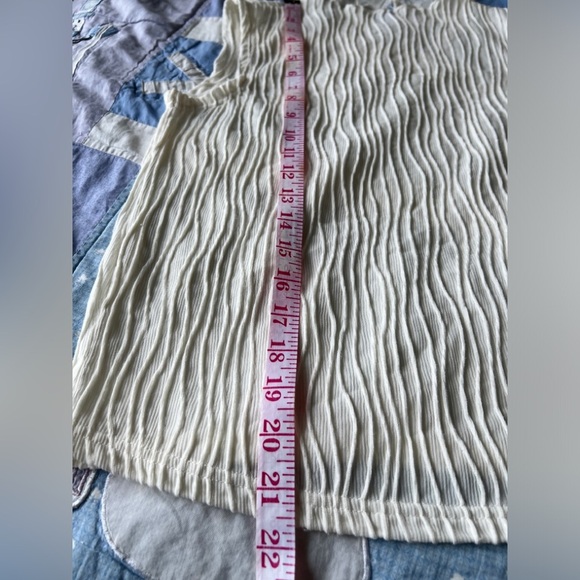 Dazy Womens White Cream Ribbed Boho Preppy Minimalist Sleeveless Top Large XL - Picture 9 of 9